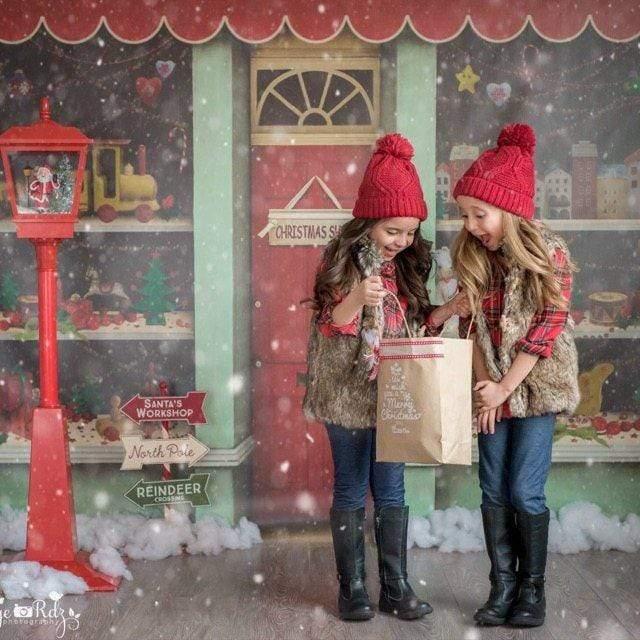 Allenjoy Christmas Gifts Store New Year Snowflake Backdrop for Kids - Allenjoystudio