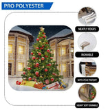Allenjoy Christmas Tree Backdrop House Outdoor for Family Photoshoot - Allenjoystudio
