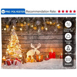 Allenjoy Christmas Tree Candles Elk Gingerbread Gifts Backdrop - Allenjoystudio