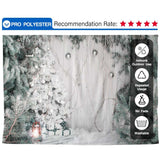 Allenjoy Christmas Tree Snow White Wonderland Backdrop - Allenjoystudio