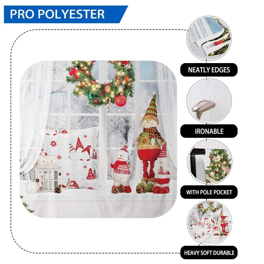 Allenjoy Christmas Window Backdrop Winter Xmas for Portrait Photography - Allenjoystudio