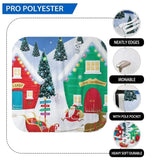 Allenjoy Christmas Winter Backdrop Sandy House Pine Santa Claus for Children - Allenjoystudio
