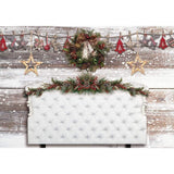 Allenjoy Christmas Wooden Background Little Star Headboard Backdrop