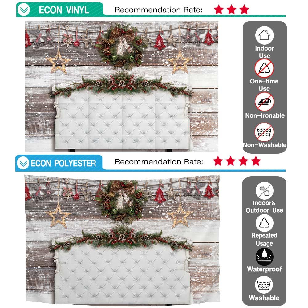 Allenjoy Christmas Wooden Background Little Star Headboard Backdrop - Allenjoystudio