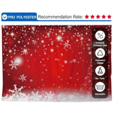 Allenjoy Christmas Xmas Winter Bokeh White Snowflake Red Backdrop - Allenjoystudio