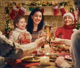 Allenjoy Christmas Xmas Fireplace Backdrop Tree Stockings Backdrop - Allenjoystudio