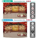 Allenjoy Circus Backdrop for Children Birthday Party Red Curtain Glitter Photostudio - Allenjoystudio