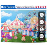 Allenjoy Circus Cloud Ferris Wheel Backdrop Hand-Painted for Children Birthday Baby Shower - Allenjoystudio