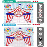 Allenjoy Circus Colorful Balloon Blue Stripes Backdrop - Allenjoystudio