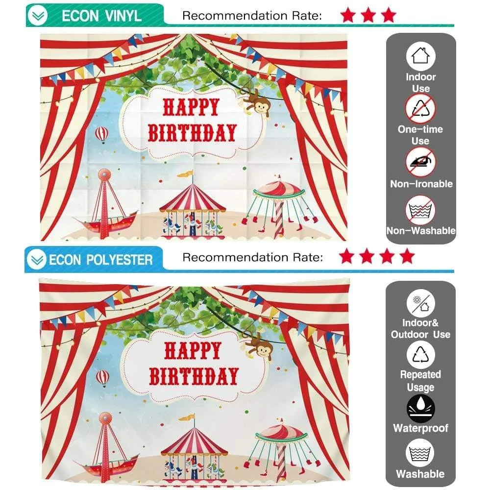 Allenjoy Circus Photography Backdrop Playground Animal Birthday Party Carnival Customize - Allenjoystudio