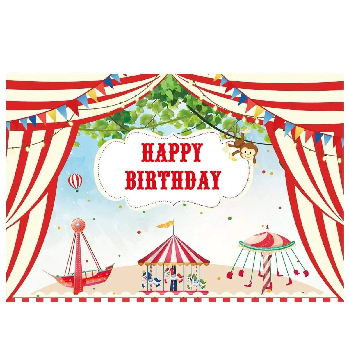 Allenjoy Circus Photography Backdrop Playground Animal Birthday Party Carnival Customize - Allenjoystudio