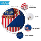 Allenjoy Circus Red and White Stripes Banner Tablecloth - Allenjoystudio