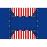 Allenjoy Circus Red and White Stripes Banner Tablecloth - Allenjoystudio