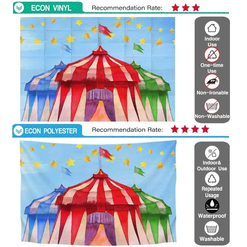 Allenjoy Circus Watercolor Carnival Golden Little Star Backdrop - Allenjoystudio