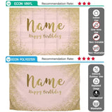 Allenjoy Classical Custom Name Pink Glitter Birthday Backdrop - Allenjoystudio