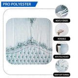Allenjoy Classical Blue Bedroom Headboard Backdrop - Allenjoystudio