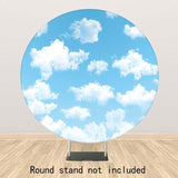 Allenjoy Cloud Blue Sky Round Backdrop - Allenjoystudio