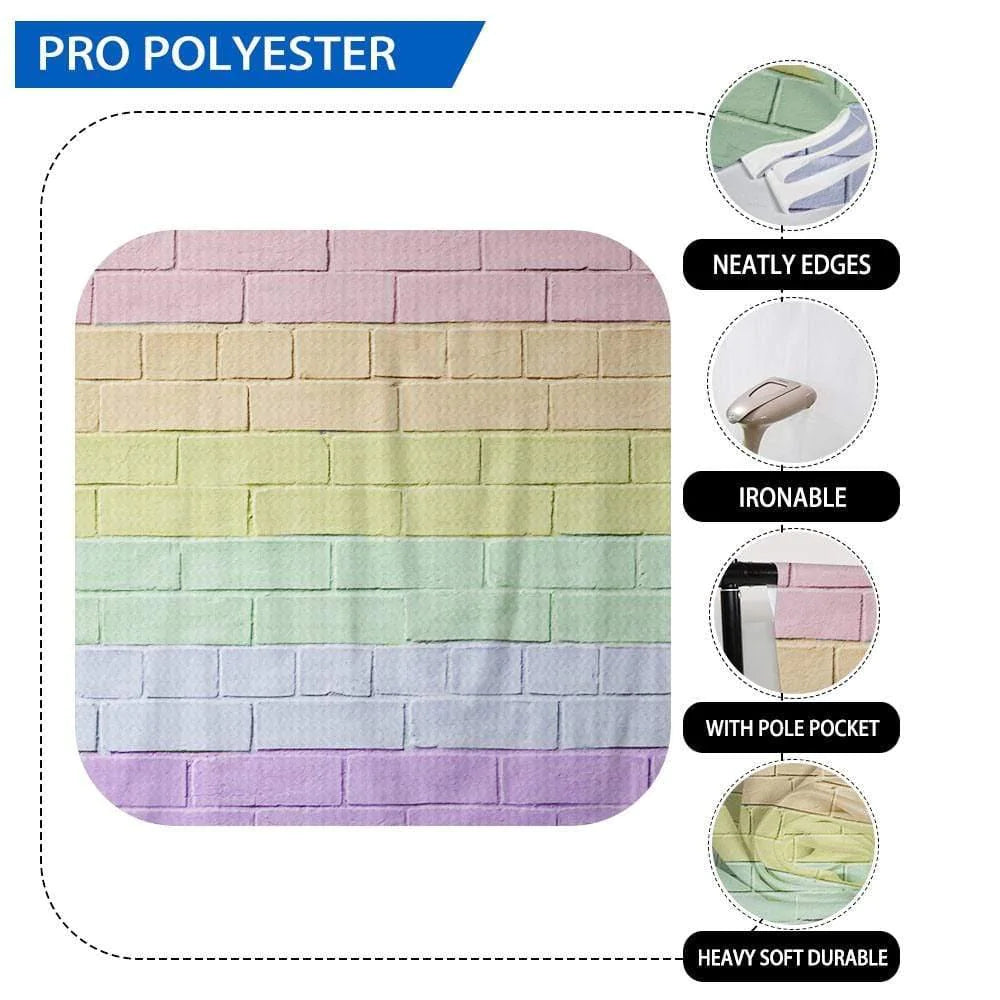 Allenjoy Colorful Brick Walls Naturism Backdrop for Children - Allenjoystudio