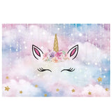 Allenjoy Colorful Cloud Backdrop Gloden Stars Backdrop