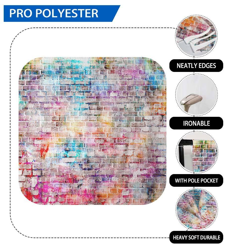 Allenjoy Colorful Painted Graffiti  Brick Walls Backdrop - Allenjoystudio