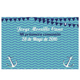 Allenjoy Mi Priumera Comunion Anchors Sea Blue Backdrop