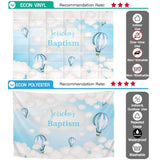 Allenjoy Hot Air Balloon Sky Cloud Custom Name Baptism Backdrop - Allenjoystudio
