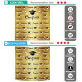 Allenjoy Congrats Grad Backdrop Step and Repeat Graduation Cap Class of 2021 Gold Glitter - Allenjoystudio