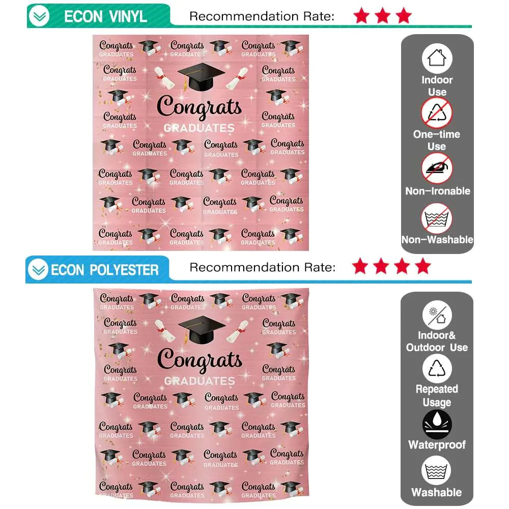 Allenjoy Congrats Grad Backdrop Step and Repeat Graduation Cap Class of 2021 Gold Glitter - Allenjoystudio