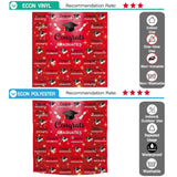 Allenjoy Congrats Grad Backdrop Step and Repeat Graduation Cap Class of 2021 Gold Glitter - Allenjoystudio