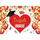 Allenjoy Congrats Nurse Graduation Backdrop for Girls Woman