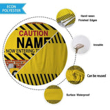 Allenjoy Construction Caution Banner Tablecloth - Allenjoystudio