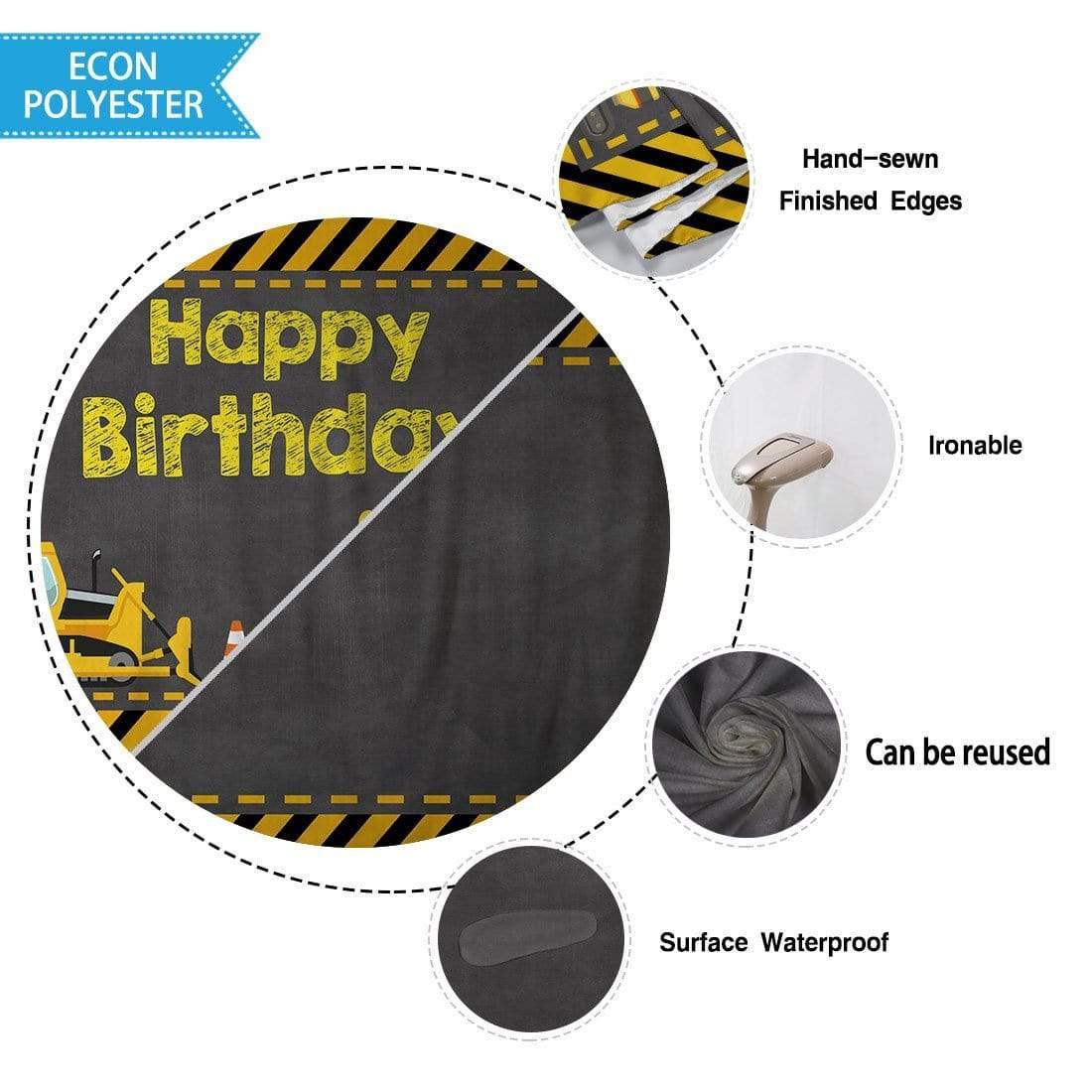 Allenjoy Construction Caution Banner Tablecloth - Allenjoystudio