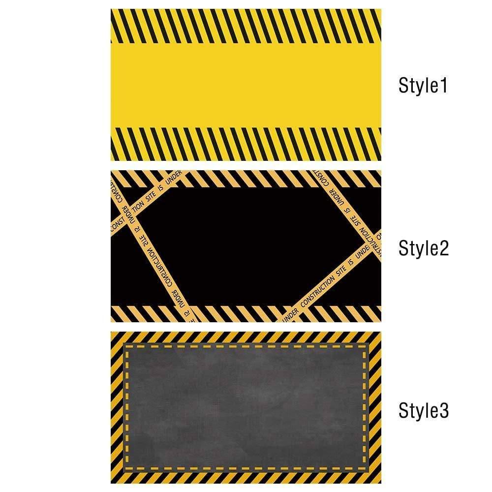 Allenjoy Construction Caution Banner Tablecloth - Allenjoystudio
