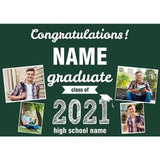 Allenjoy Custom Graduation Personal Photo Green Backdorp