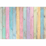 Allenjoy Dark Colorful Planks Wooden Backdrop for Portrait Photography