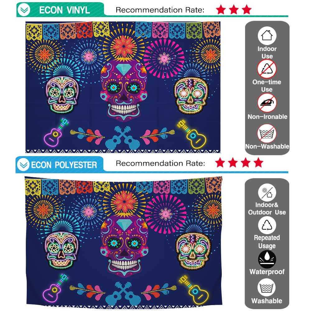 Allenjoy Day of The Dead Backdrop for Mexican Fiesta Dia DE Los Muertos Dress Up Party - Allenjoystudio