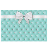 Allenjoy Diamonds Bowknot Blue Sweet 16 Birthday Backdrop