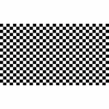Allenjoy Disco 90 Party Balloon Car Backdrop White and Black Plaid Tablecloth - Allenjoystudio