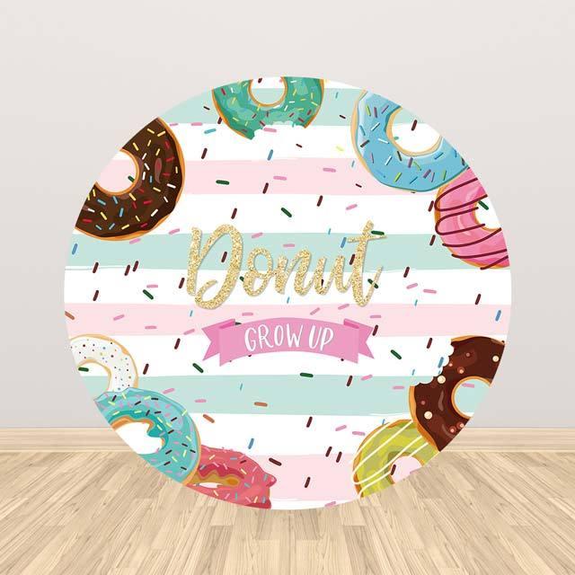 Allenjoy Dounts Rainbow Round Backdrop - Allenjoystudio