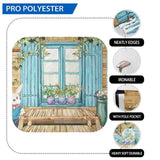 Allenjoy Drawn Painted Easter Rabbit Wooden House Outdoor Backdrop - Allenjoystudio