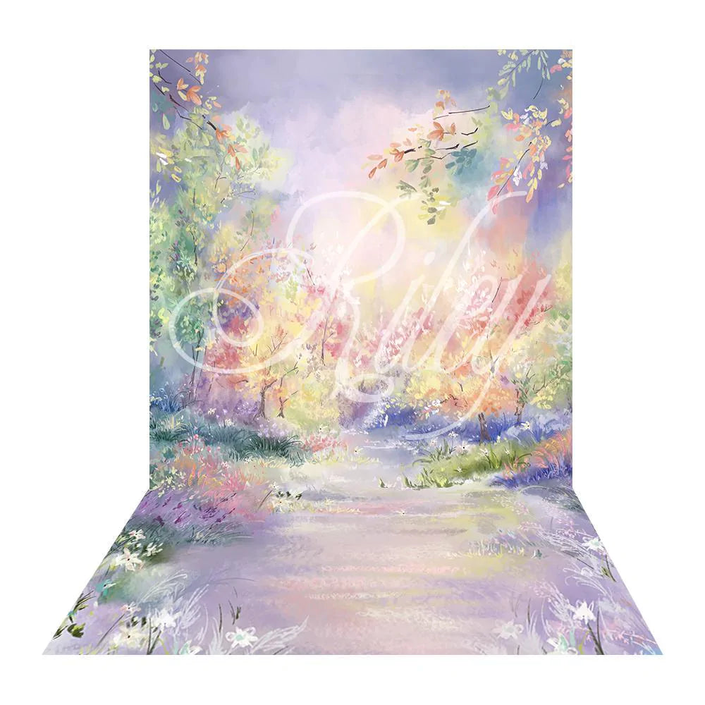 Allenjoy Dreamy Colorful Painted Backdrop for Princess Girl Photobooth - Allenjoystudio