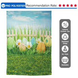 Allenjoy Easter Eggs Green Grass Fence for Spring Backdrop - Allenjoystudio