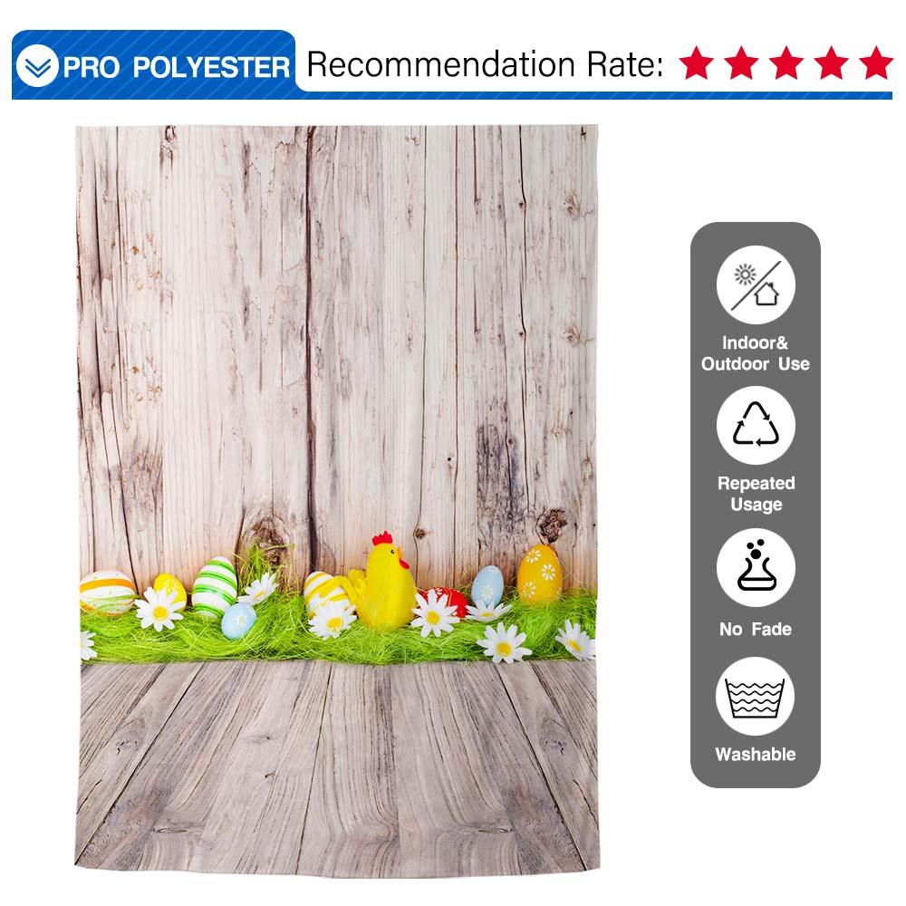 Allenjoy Easter Backdrop Eggs Grass m Decor Wood Wall and Floor - Allenjoystudio
