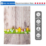 Allenjoy Easter Backdrop Eggs Grass m Decor Wood Wall and Floor - Allenjoystudio