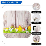 Allenjoy Easter Backdrop Eggs Grass m Decor Wood Wall and Floor - Allenjoystudio