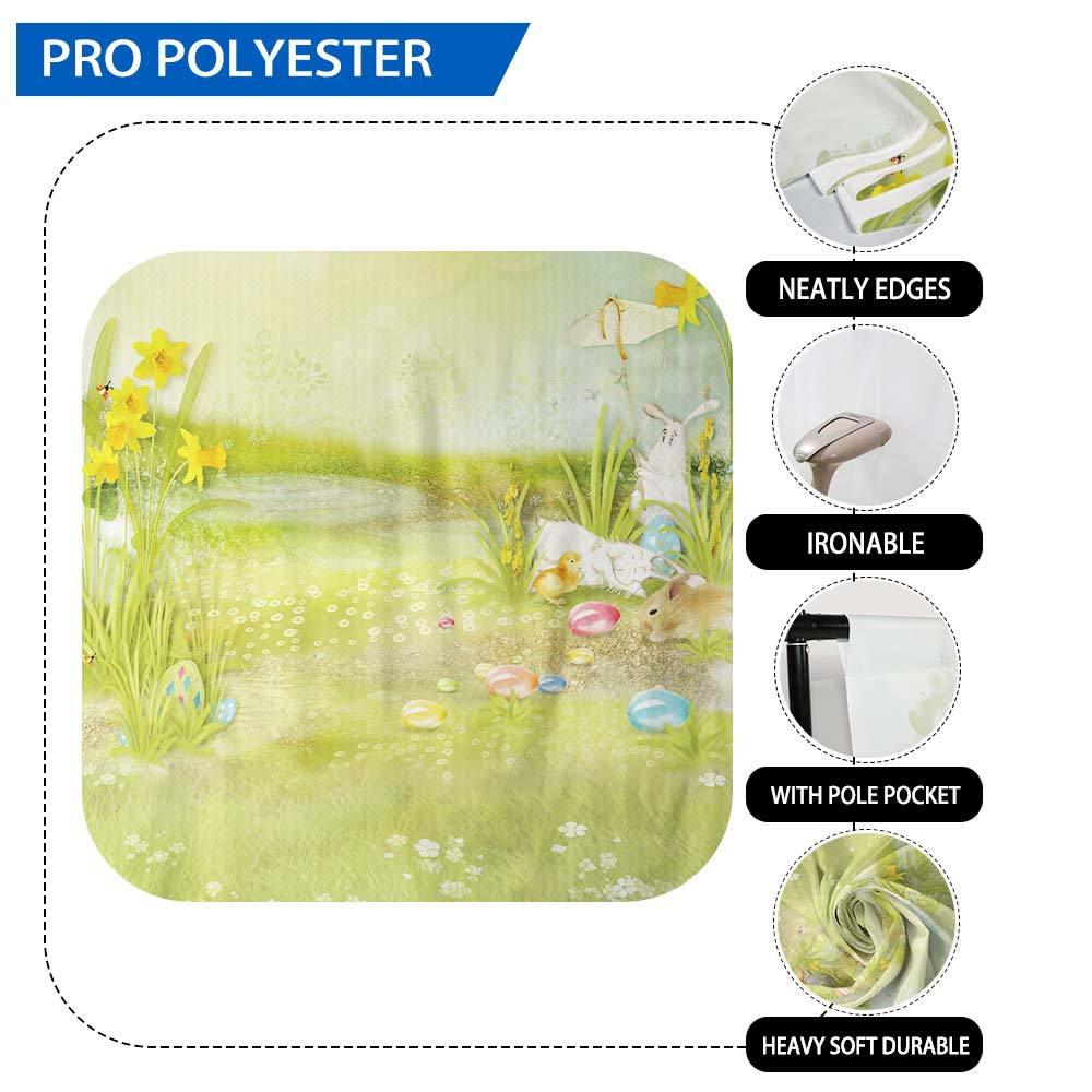 Allenjoy Easter Eggs Rabbit Green Grass Spring Texture Backdrop - Allenjoystudio