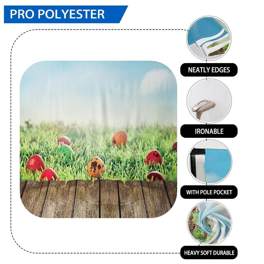 Allenjoy Easter Backdrops Blue sky Eggs Green Grass for Photography - Allenjoystudio