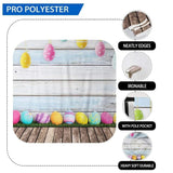 Allenjoy Easter Background Colorful Wooden Wall Eggs for Photography - Allenjoystudio