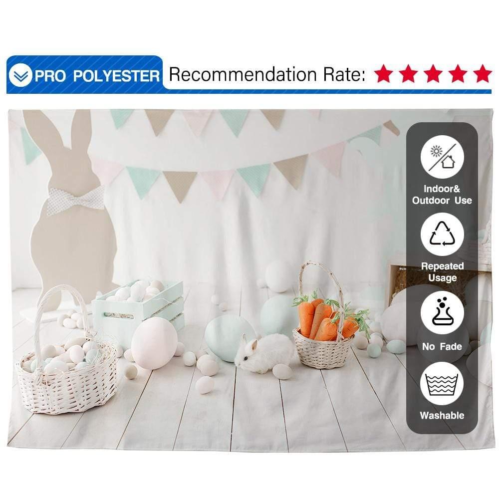 Allenjoy Easter Egg White Wood Floor Photography Backdrop - Allenjoystudio