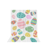 Allenjoy Easter Colorful Painted Eggs White Wood Backdrop